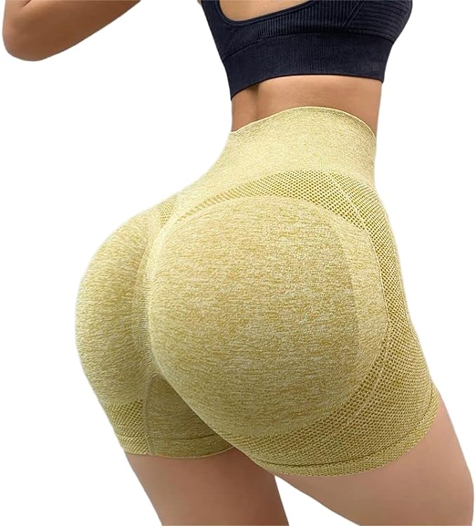 Short Feminino Empina Bumbum - Amarelo